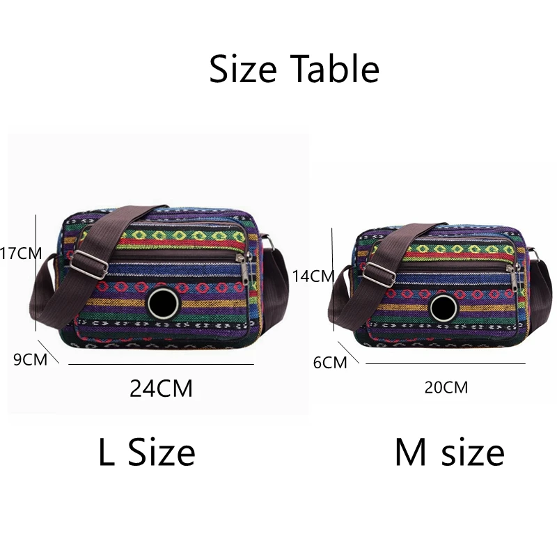 Multi Layer Crossbody Bag Women 2023 Casual Canvas Nylon Phone Messenger Stock Bags Ladies Large Capacity Shopping Travel Bag