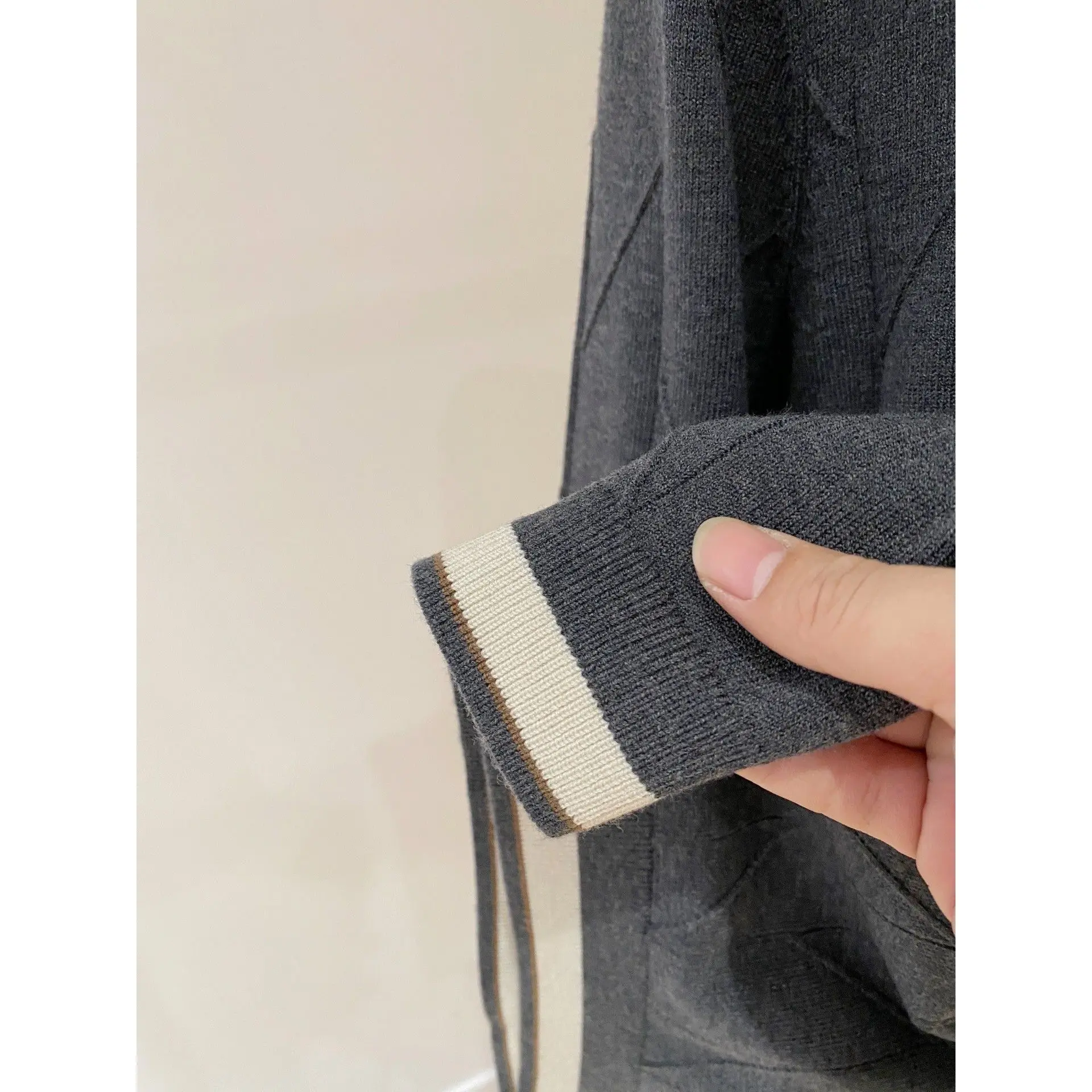 Pull tricoté décontracté à col rond italien LP pour hommes