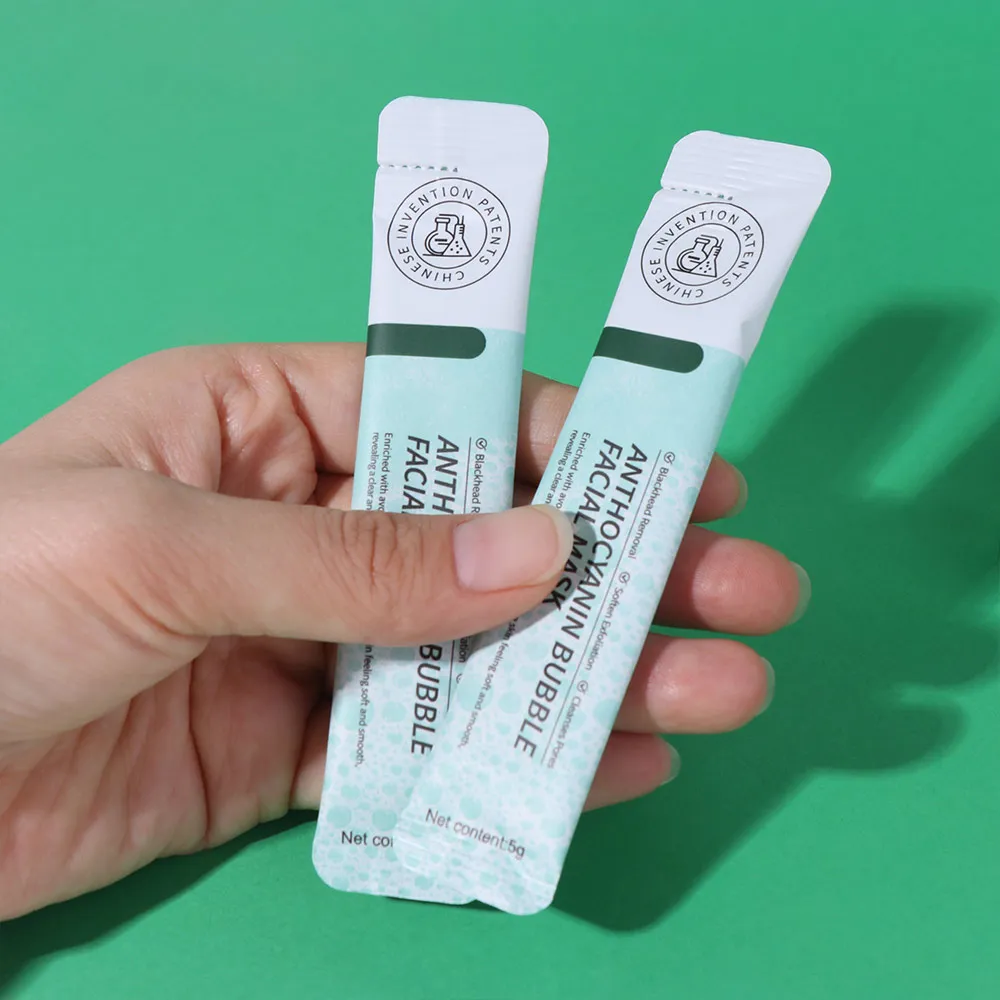 

36pcs/3 Boxes Moisturizing Anthocyanin Bubble Facial Mask Brightening Shrinking Pore Deep Cleaning Mask Reduces Dullness