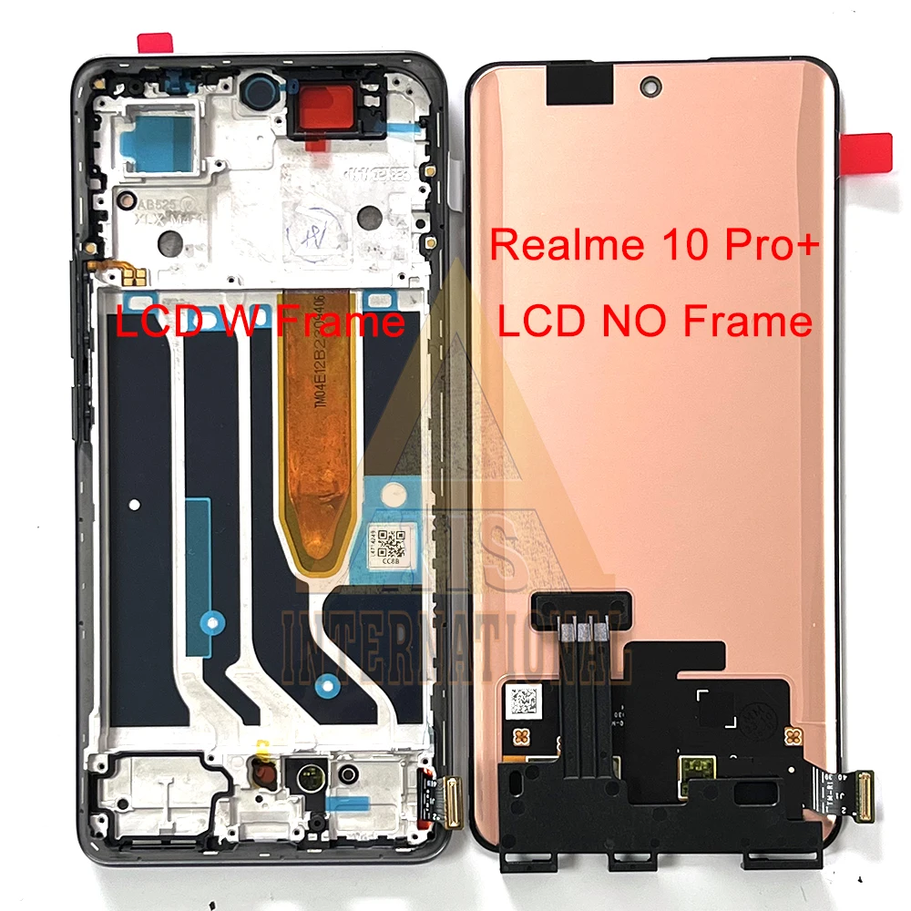 6.7\'\' Amoled Original For Oppo A1 Pro A1Pro LCD Display Screen Touch Panel Digitizer For Realme 10 Pro+ Plus LCD Display Frame