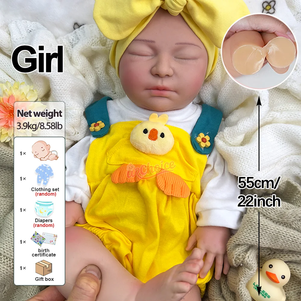 ตุ๊กตาเด็กทารกสเปนน่ารัก ขนาด 22 นิ้ว ทำจากซิลิโคนนุ่ม งานแฮนด์เมด สำหรับศิลปิน ของขวัญเซอร์ไพรส์คริสต์มาส