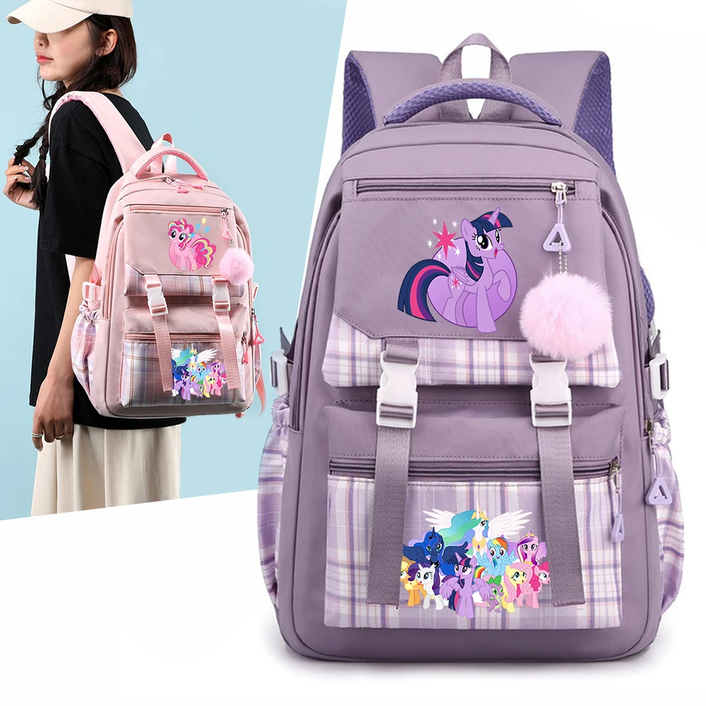 

Женский рюкзак My Little Pony, сумка для книг для мальчиков и девочек, школьная сумка для подростков, детский школьный рюкзак Mochila, подарок на день рождения