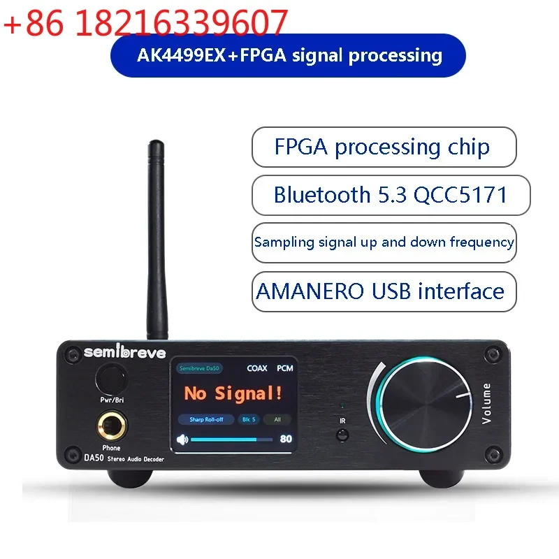 YAO AK4499EX Audio Decoder DAC QCC5171 Bluetooth 5.3 DSD512 RGB Light Effect FPGA Lossless Decoder AS318B Femtosecond Crystal