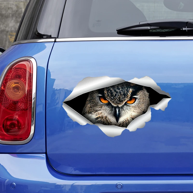 V1122# Car Sticker Owl Pet Animal Waterproof Vinyl Decal Car Accessories Decor Pegatinas Para Coche