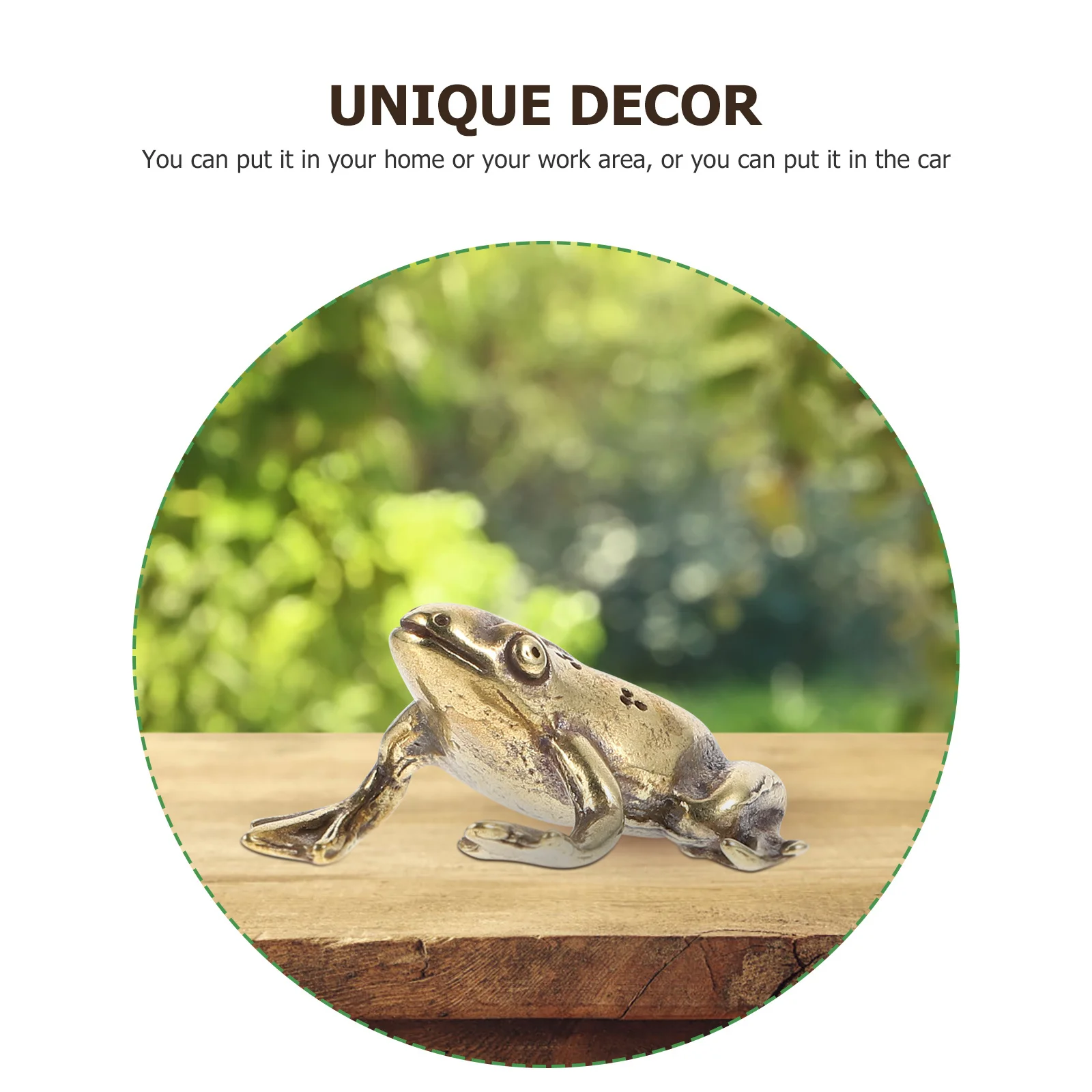 

Frog Statue Copper Miniature Adornment Desktop Decor For Home Office Car Tabletop Frogs Craft Ornament