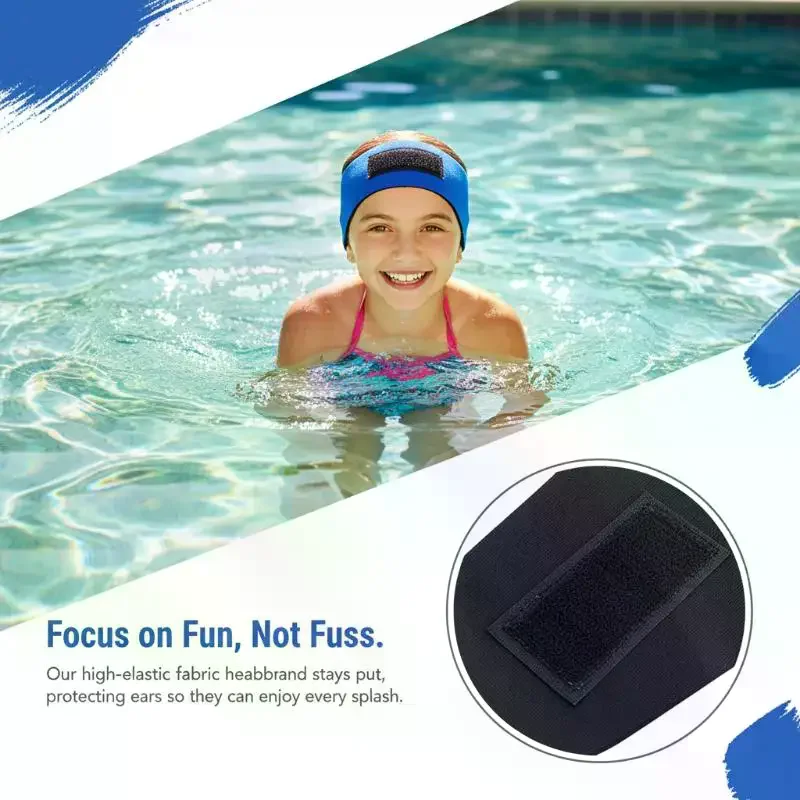 Adjustable Swimming Ear Band Neoprene Waterproof Diving Headband Soft Earplug Water Sports Protector Anti Slip Comfort Fit