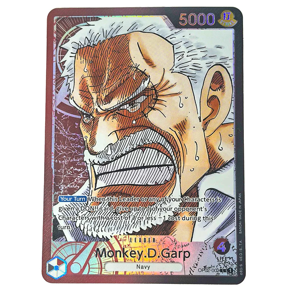 

Аниме One Piece OPCG матовые лазерные игровые карты Navy Garp Issho Sakazuki плакат реплика японской игры аниме коллекционные карты