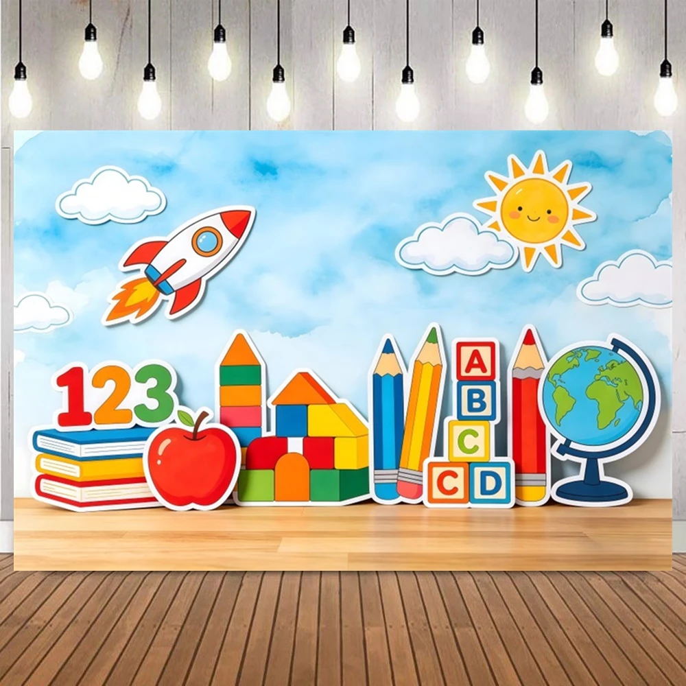 Back To School Backdrops Learning Start Here Child Baby Photo Studio Props Adult Kids School Days Decors Photography Backgrounds