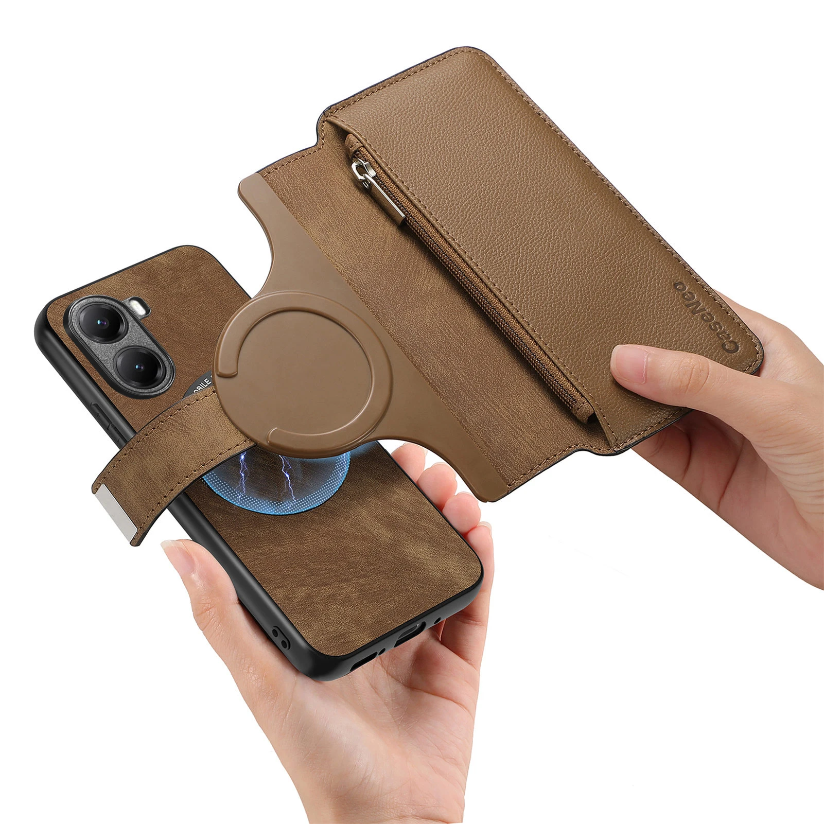 

Роскошный кожаный чехол со съемной магнитной молнией 2 в 1, кожаный чехол для Xiaomi POCO F7 X7 Pro X5 X6 5G F6 F5 X6Pro, чехол