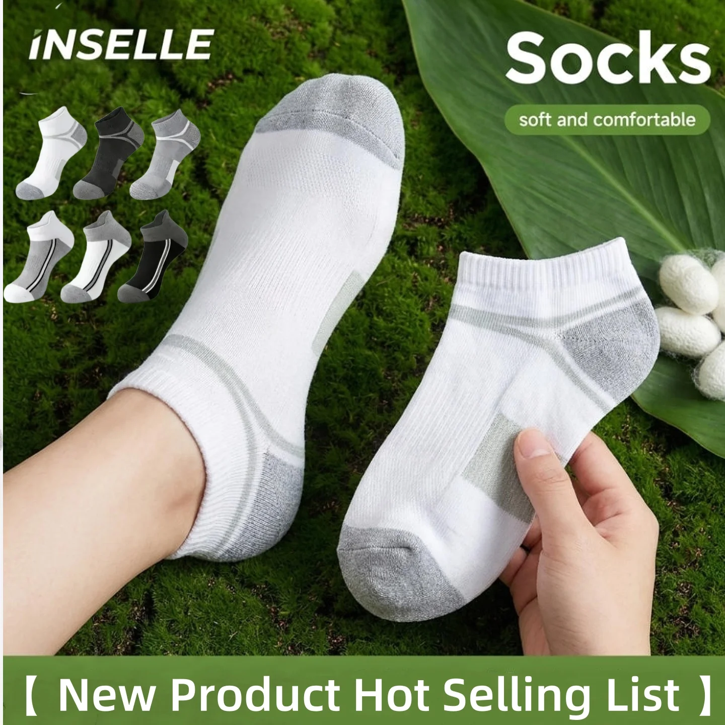 8 pairs Men's Gym Training Socks, Cushioned Breathable Mesh Short Socks with Heel Tab