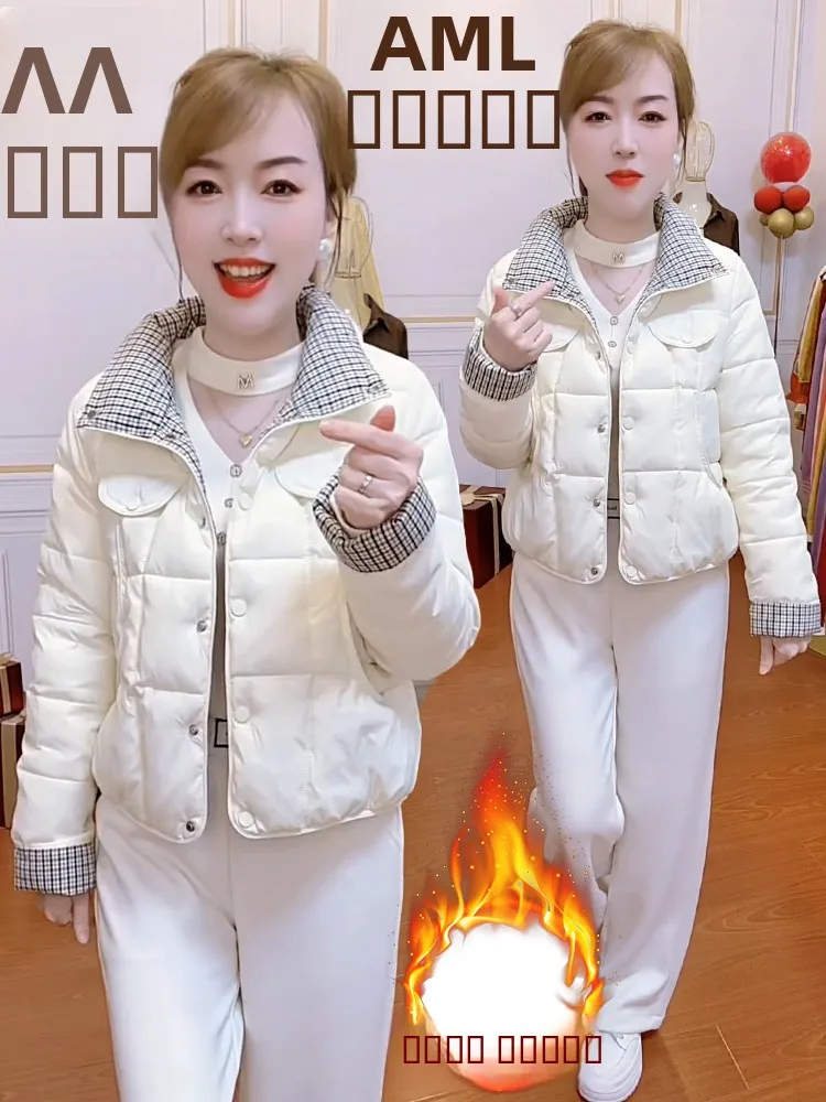 

Chic Unique ort Cotton Jaet Women's Sle 2026 Winter New Arrival Faionable Quilted Coat Korean Version Loose Fit