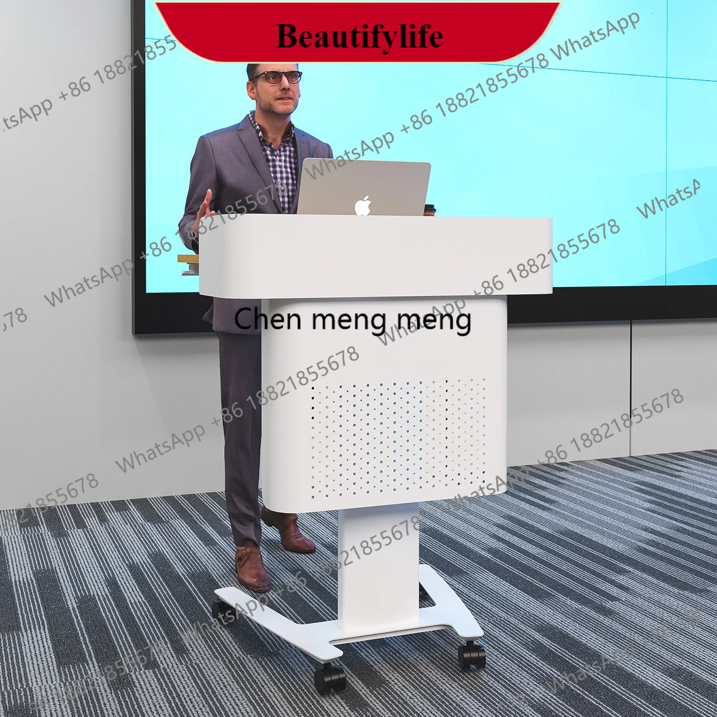 

G153 Подъемный мобильный лекционный стол Стоячий офисный стол для лекций учителя Школьный лекционный стол на колесиках