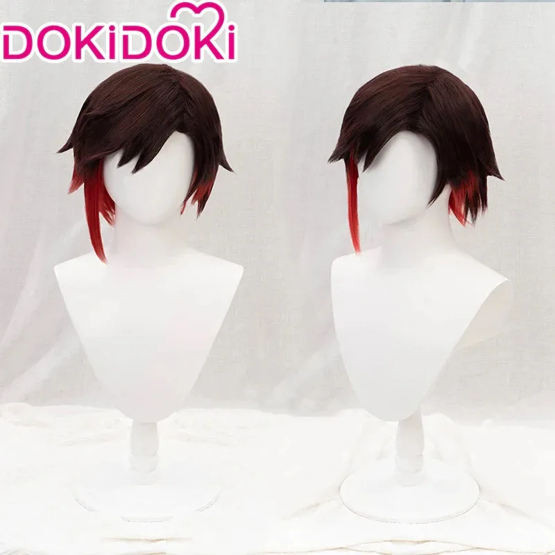 

Парик Рубиновая Роза Аниме Косплей DokiDoki Женщины Черный Красный Короткие Волосы Термостойкий Синтетический Парик Рубиновая Роза Косплей Рождество