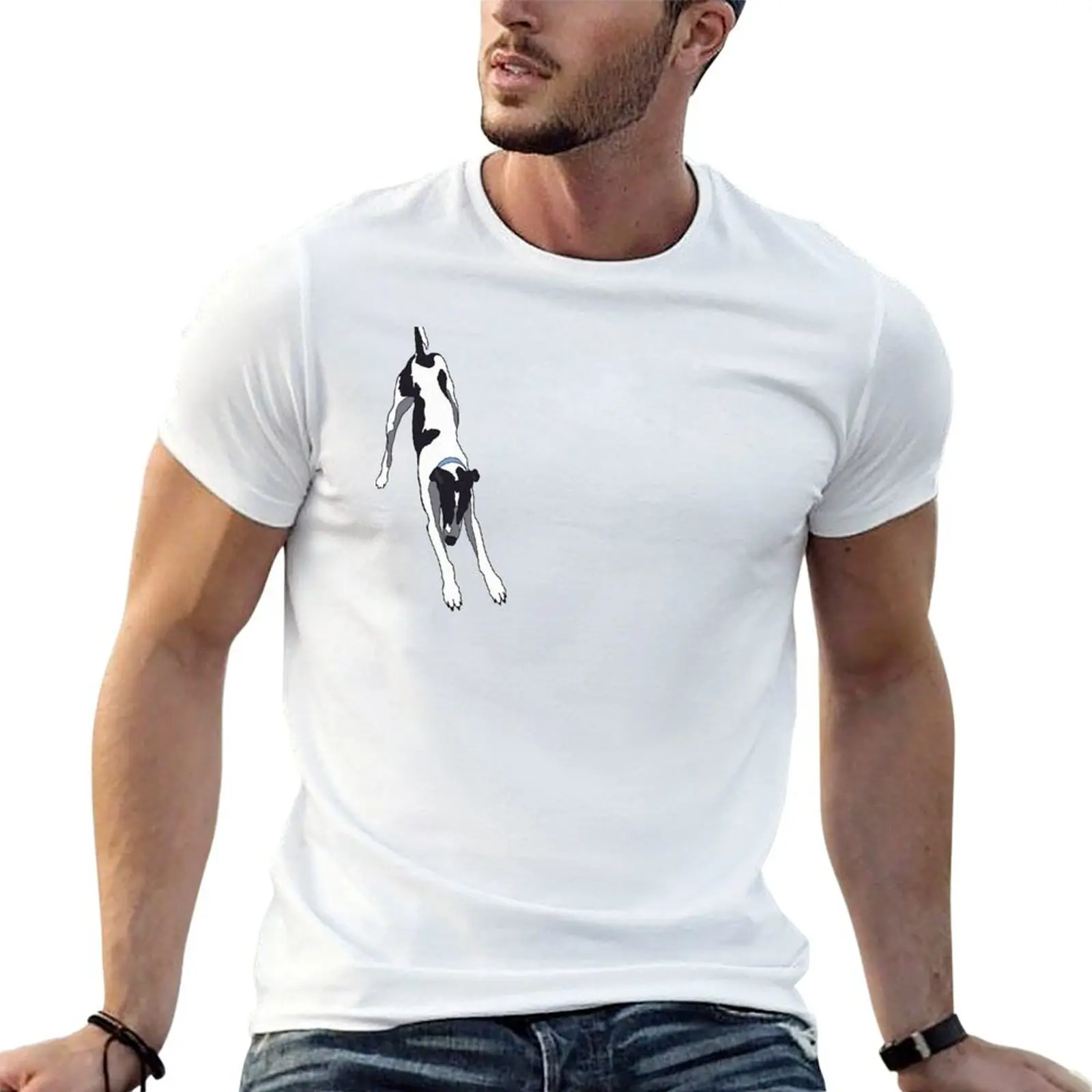 Downward Dog (Right Chest) T-Shirt Big Size Daily Wear T-Shirt