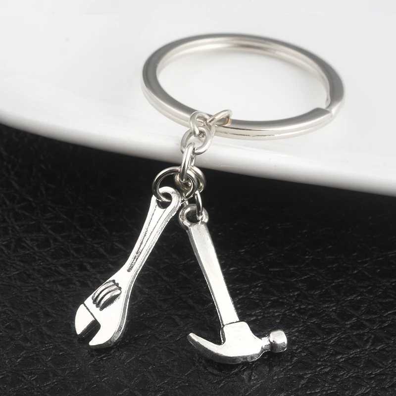 سلسلة مفاتيح مع مفتاح ربط مطرقة خطاف السمك ، فتاحة زجاجات فرشاة الأسنان ، حلقة مفاتيح الحب ، أفضل الهدايا للأب ، عيد الأب ، إكسسوارات الحقيبة #4