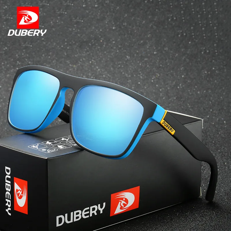 

DUBERY Luxury Brand Polarized Sunglasses For Men Women Sports Driving Square Sun Glasses Male 10 Colors Eyewear UV400 Eyepieces