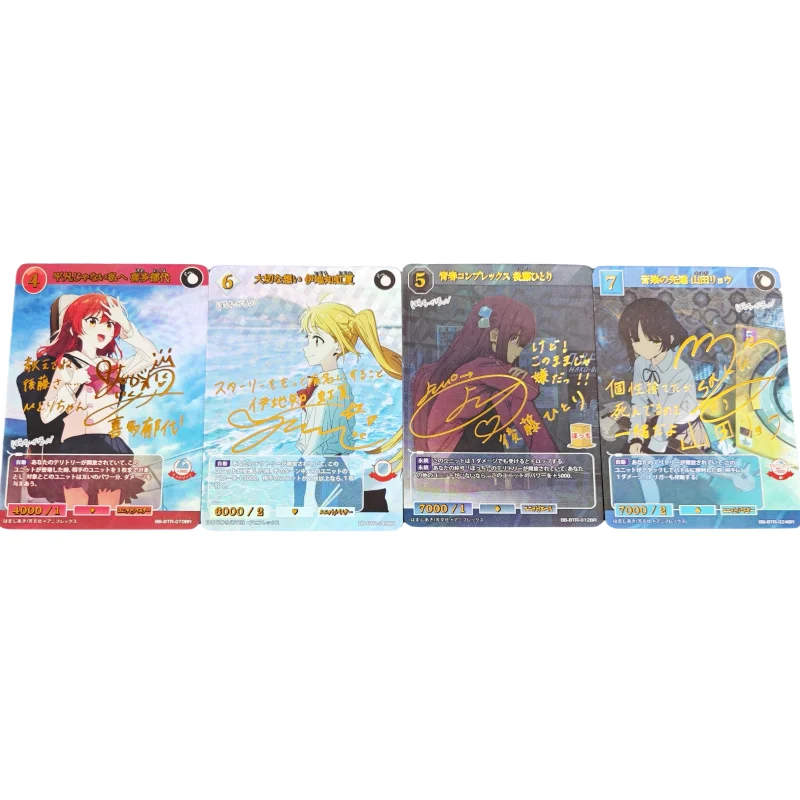 ACG Girl BD Cards Bocchi The Rock Gotoh Hitori Ijichi Nijika Golden Sign Anime Game Characters DIY Collection Color Flash Cards