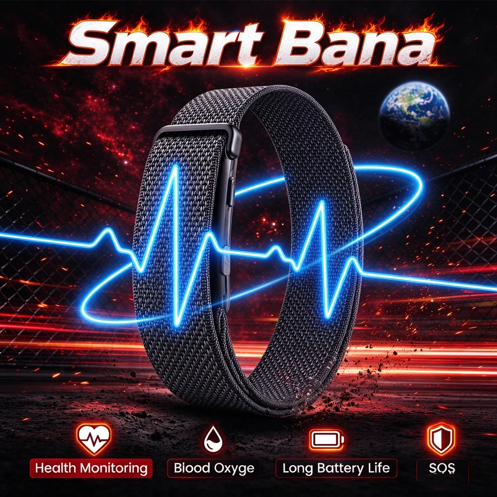 2026 New Smart Band 100+Sports SpO2 HRV 1ATM Waterproof 24/7 Heart Rate Stress Sleep Fitness Tracker Smart Bracelet Men Women