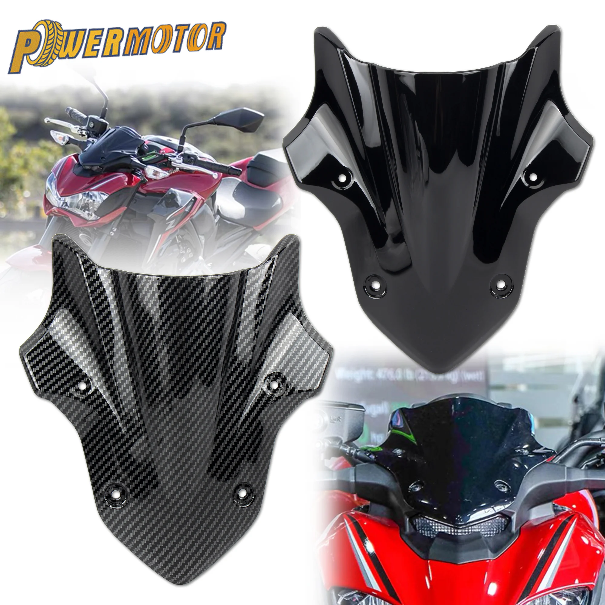 

Motorcycle Parts Wind Deflectore Windscreen Windshield For Kawasaki Z900 2017 2018 2019 Motocross Accessories