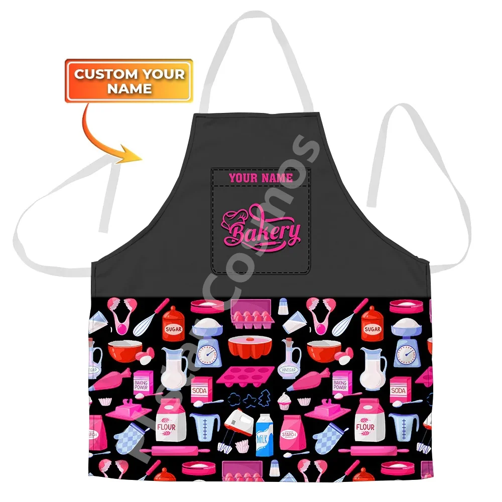 

Personalized Latest Baking Apron Custom Baker Uniform 3D Apron Personalized Name 3D All Over Printed Apron