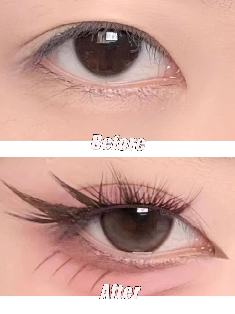 Mischen Sie 3d flauschige einzelne Cluster Wimpern verlängerung segmentierte natürliche Nerz Fuchs Augen effekt Make-up Wimpern einzelne falsche Wimpern – Detail 2