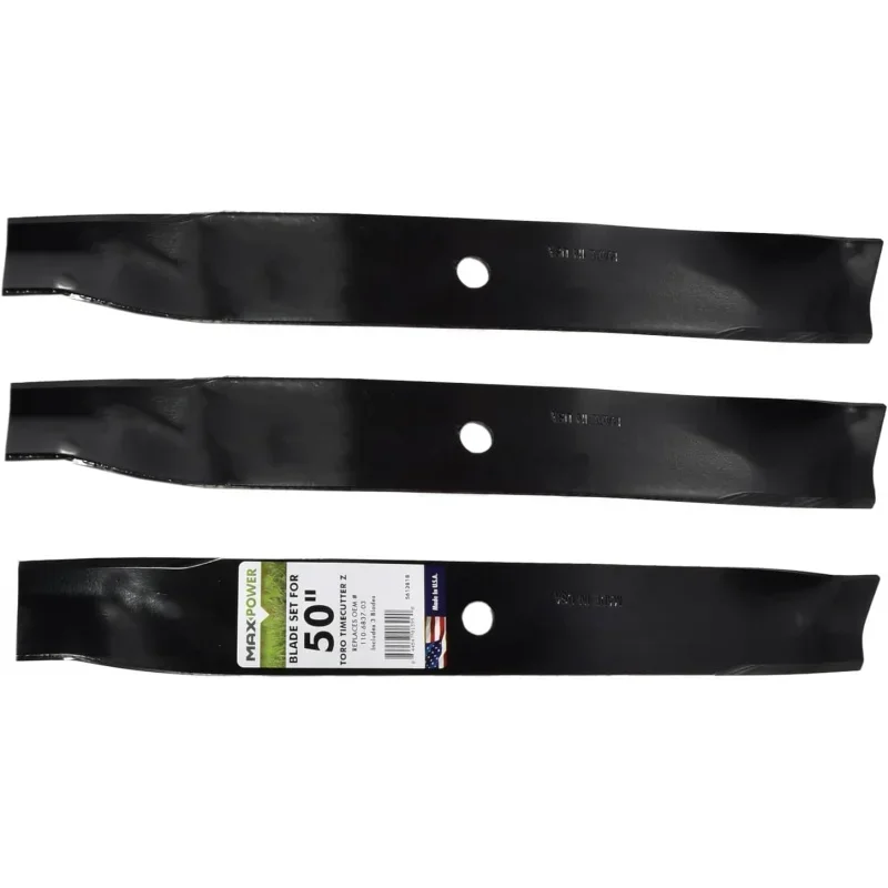 561381 B 3 High Lift Blade Set 50'' Cut Toro Time Cutter Z Mowers Replaces OEM no. 110-6837-03, 115-5059-03, black