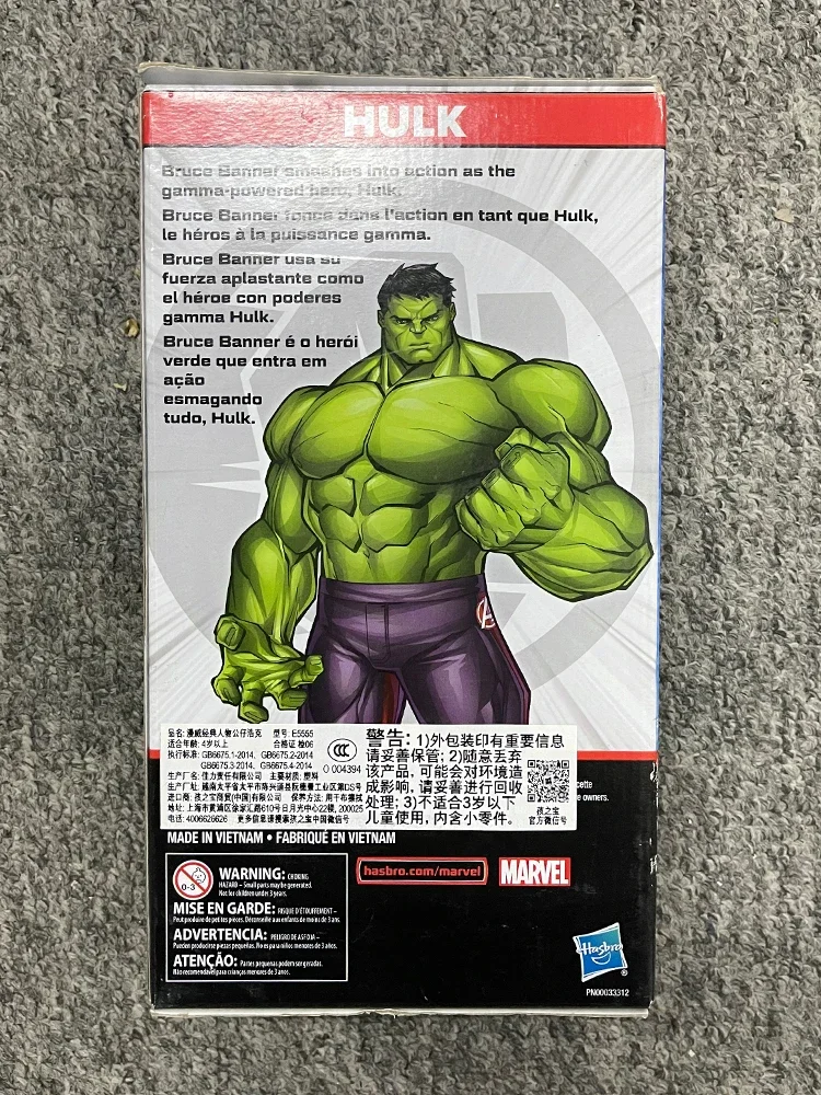 Hasbro Marvel Hulk figura Los Vengadores superhéroes figura de acción muñeca Marvel serie niño juguete para regalo E5555