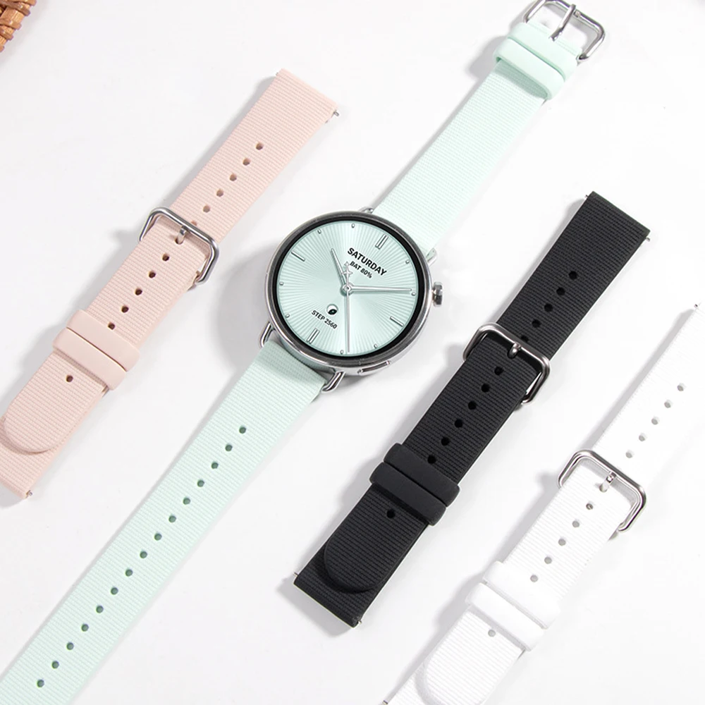 샤오미 워치 S4 41mm용 오리지널 실리콘 스트랩 스포츠 루프 교체 액세서리 그레인 패턴 밴드