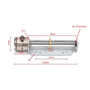 Vidalı lineer uzun Adımlı Motor Kaymak Blok konum Seyahat 53 Ohm 2 aşamalı hassas 4 telli Düz 10 mm 1 adet mil no. 6 ile step motorun en büyük satışlarından 12'si
