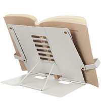 Plastic Adjustable Book White Portable Foldable Reading Book Holder Textbook Cookbook Stand Laptop Stand Desk Accessories