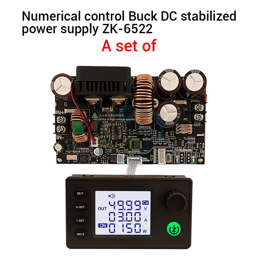 ZK-6522 CNC Step-down DC Adjustable Regulated Power Supply Constant Voltage and Constant Current Module 22A/1400W Buck Module