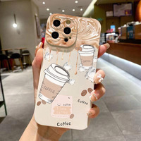 Premium Feeling Ice Cube Coffee Case For Xiaomi Mi 11 Lite 5G 14 13T 13 12T 12X 12 Poco M6 X6 X5 X3 F5 F6 Pro Soft Bumper Cover