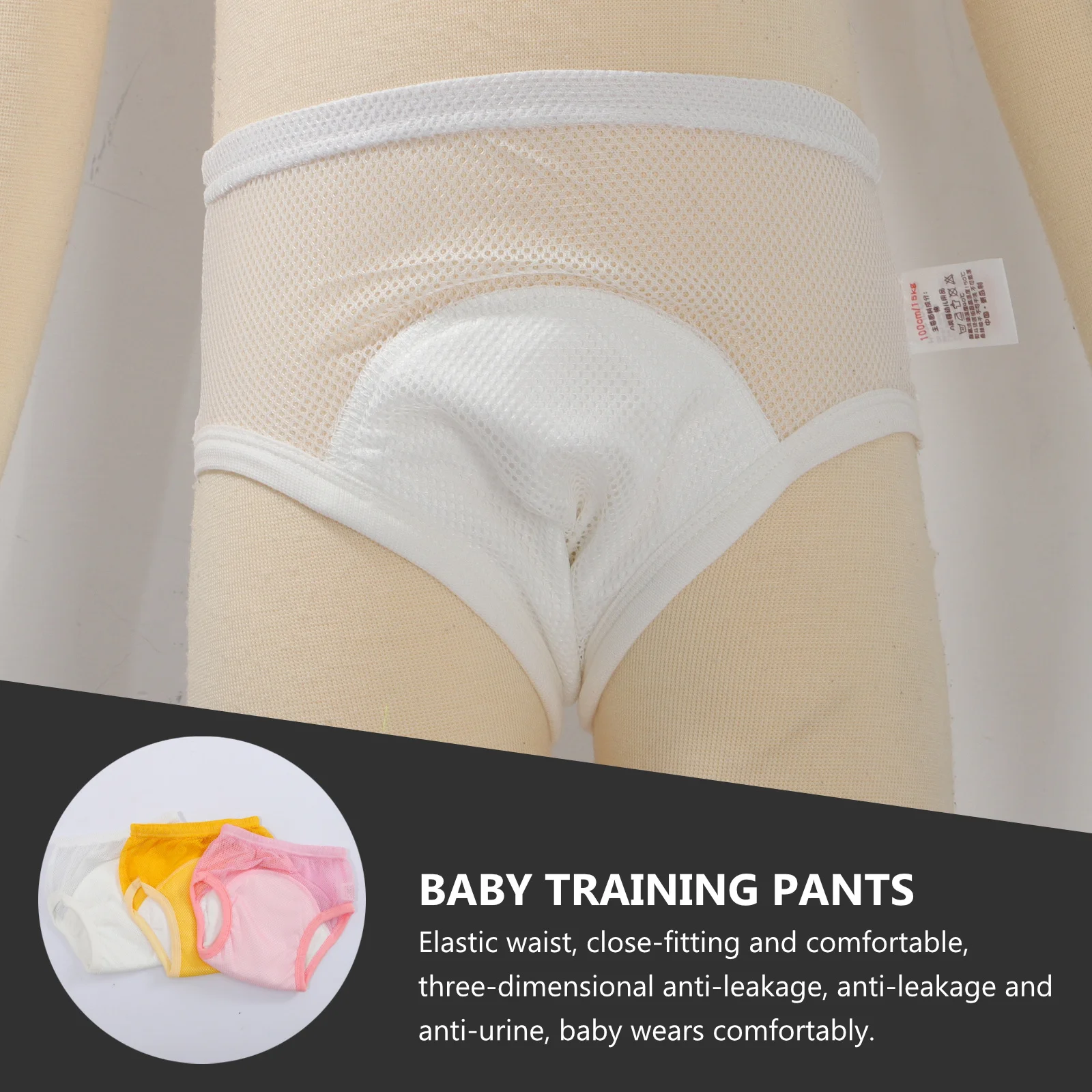 

3Pcs Baby Training Pants Cotton Breathable Soft Elastic Waist Potty Training Underwear Toddler Infant Baby Underwear