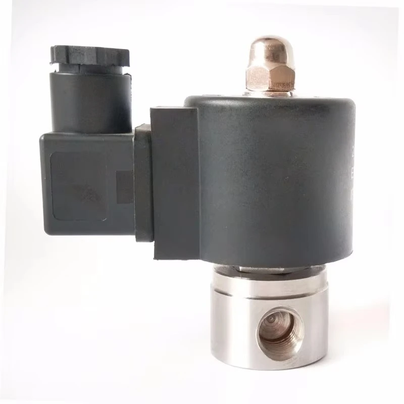 

series normally open direct acting stainless steel PTFE sealed high pressure solenoid valve
