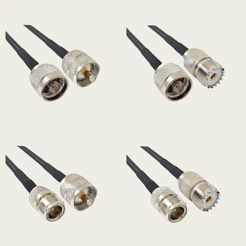 LMR195 LSR195 50-3 Cable SO239 PL259 UHF TO N Male plug & Female jack Connector 50ohm Crimp for WIFI Antenna extension