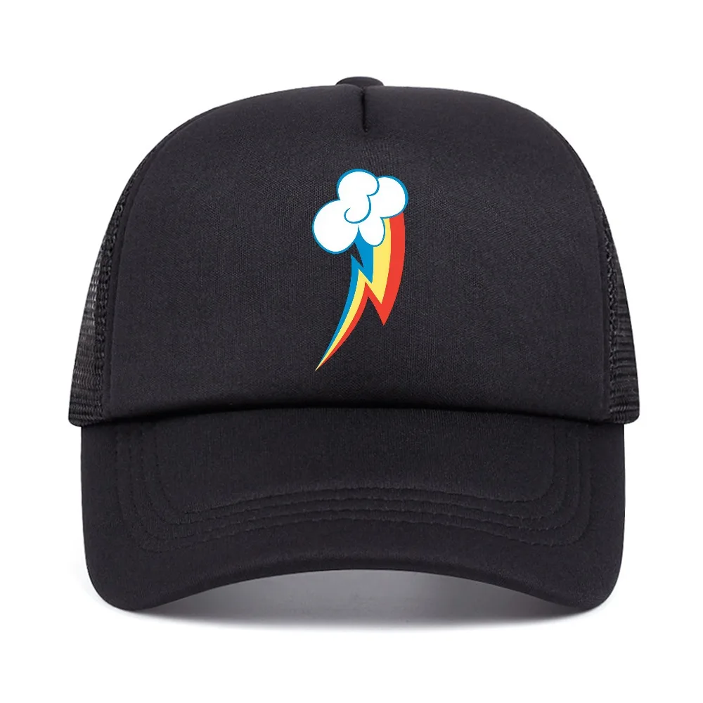 Rainbow Dash Graphics baseball cap summer adjustable Breathable Snapback Hat Casquette men women outdoor sports mesh sun hats