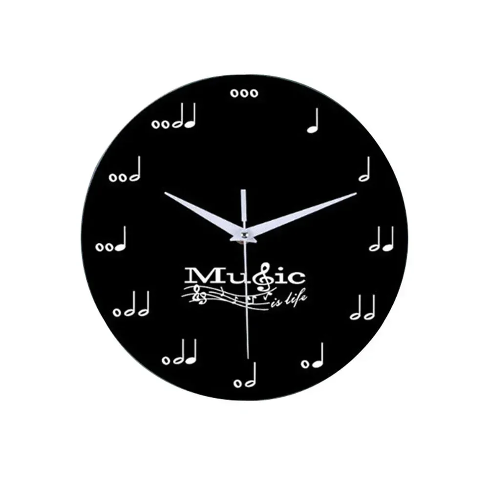 

Artistic Musical Clock Design Artistic Wall Decor Acrylic Home Decoration 30x30cm Wall Clock Charming Details Clock
