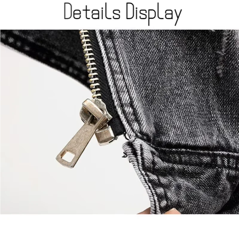 Spring Autumn Sleeveless Wild Tops Short Jacket Girls Ripped  Vest Gray Jean Cowboy Waistcoat Hole Denim Women Vest Female