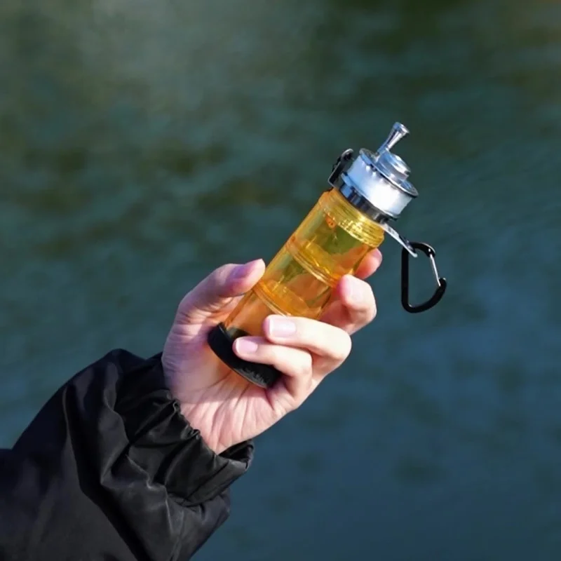 

Outdoor fishing portable fishing rod, bait bottle, outdoor fishing bottle camping fishing gear supplies storage box fishing hook