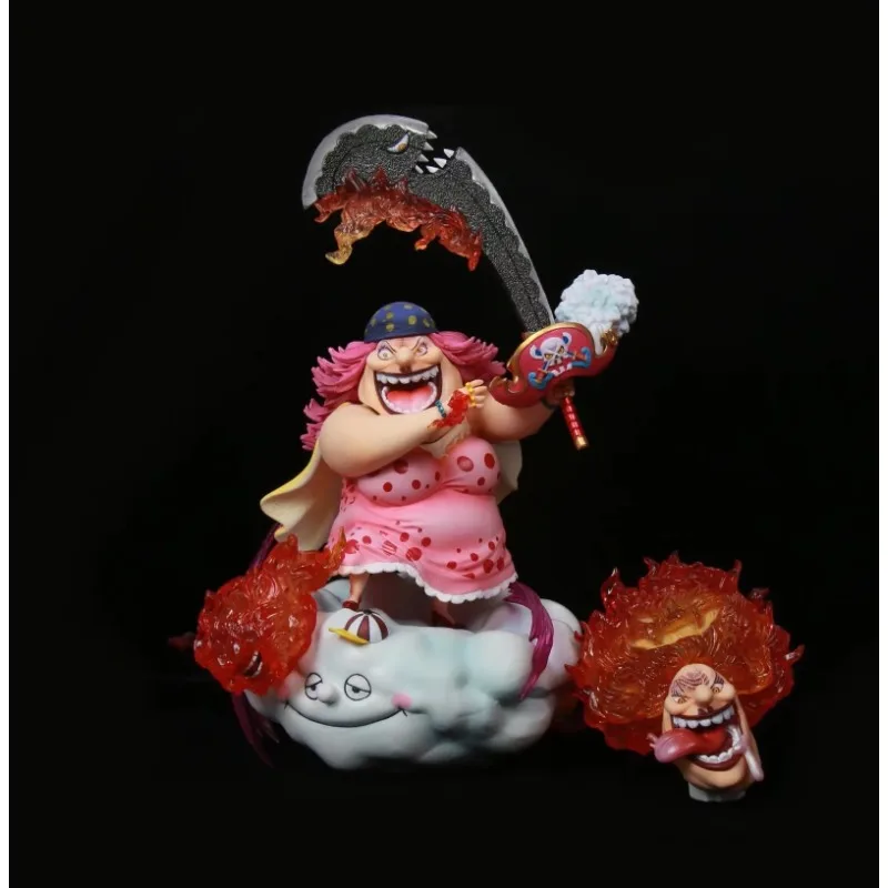 

Anime One Piece Four Emperors Charlotte Linlin Double Head Battle Scene Statue PVC Action Figure Collectible Model Toy Boxed