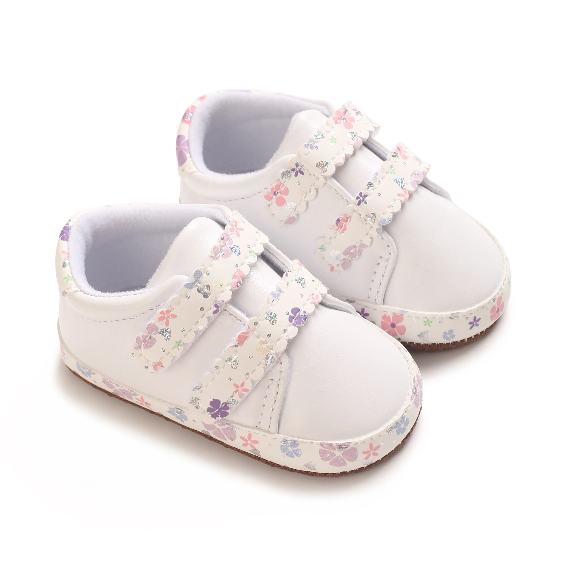 VALEN SINA Frühlingsschuhe für Babys, Neugeborene, Mädchen, Freizeit-, Tauf- und rutschfeste Laufschuhe, weiße Sneaker mit weicher Sohle – Detail 11