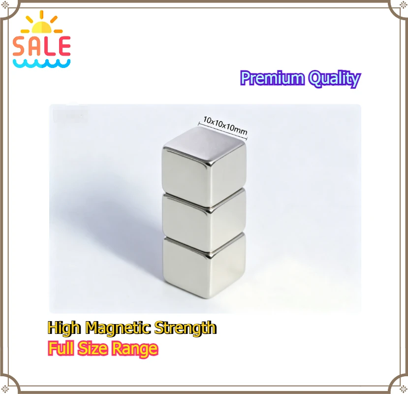 10x10x10mm Square Neodymium Magnet 101010 Permanent NdFeB Block Super Strong Rare Earth Magnet for DIY Fridge Industrial Craft