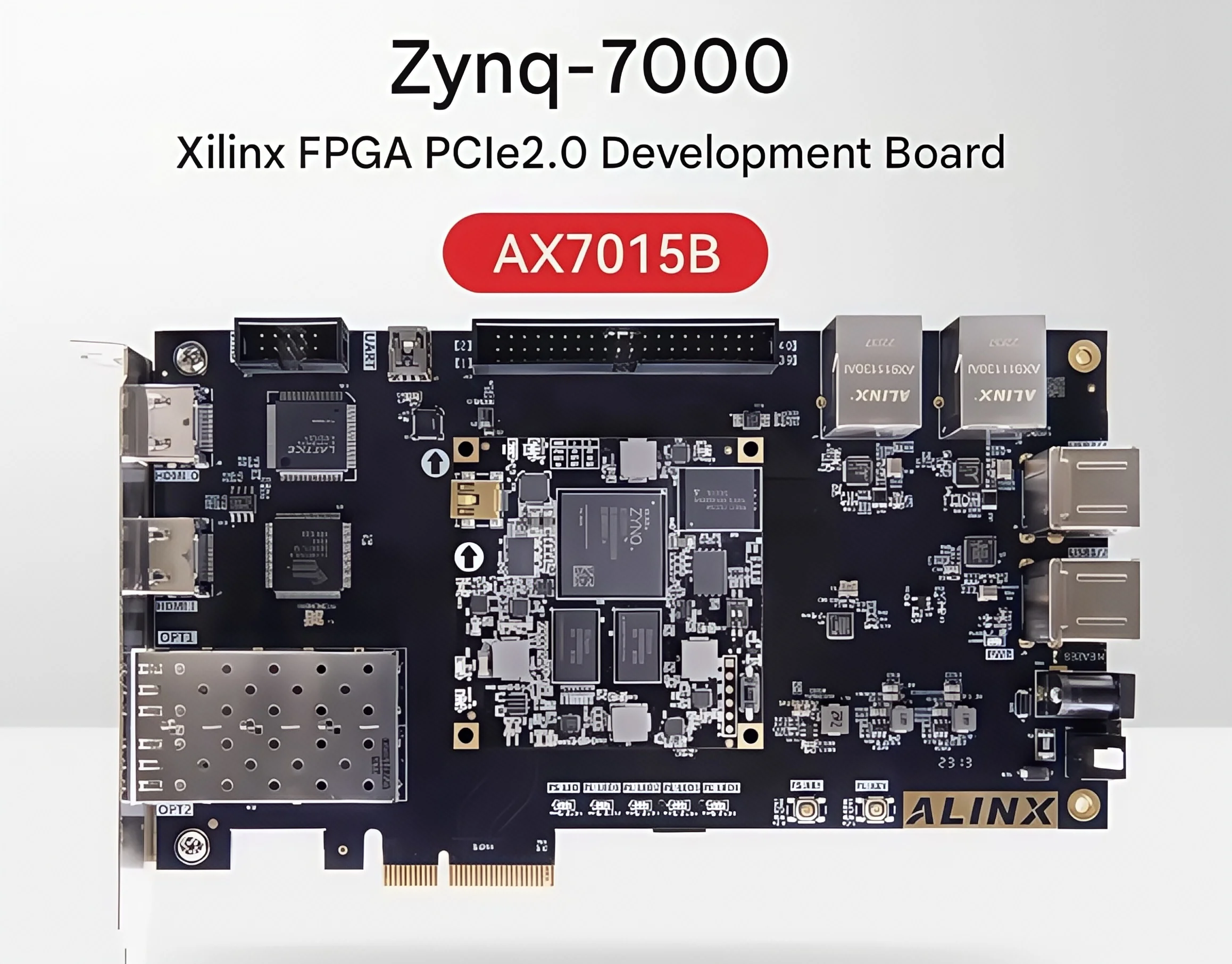 

ALINX AX7015B Black Gold FPGA Development Board xilinx zynq7015 ARM PCIE HDMI Video Image Fiber