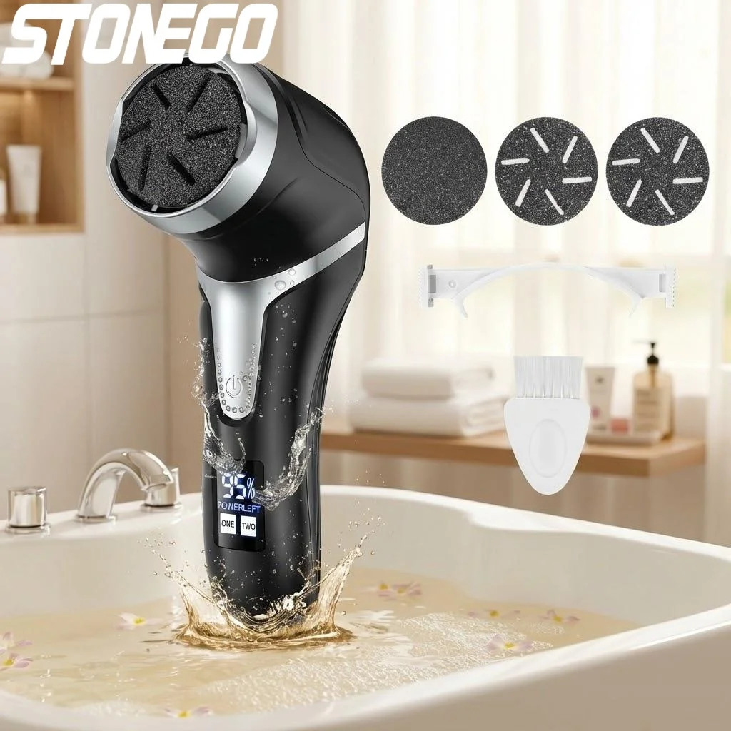 

Электрическая пилка для ног, средство для удаления огрубевшей кожи, инструмент для удаления мозолей, водонепроницаемая машинка для педикюра, домашний уход за ногами, легкая очистка