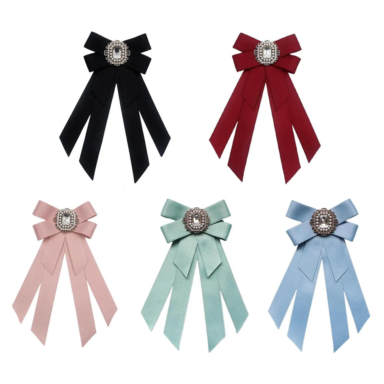 

Women Bow Tie Ribbon Brooch Pin for Women Ladies Girl Jabot Pre Tied Bowknot Bow Tie for Evenieng Party Banquet Ceremony Wedding