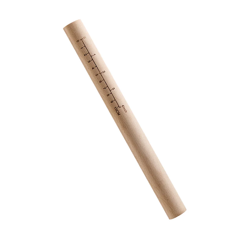

Beech Wood Rolling Pin With Scale Non-Stick Surface Sturdy Dough Roller For Baking Dumpling Wrappers Kitchen Tools Wood Rolling