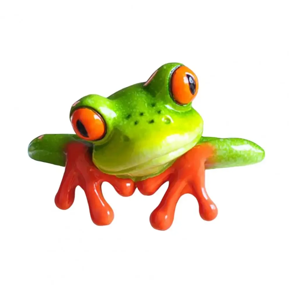 Creative Frog Statue Decor Lightweight Frog Sculpture Eye-catching Craft Ornaments Frog Model Ornaments