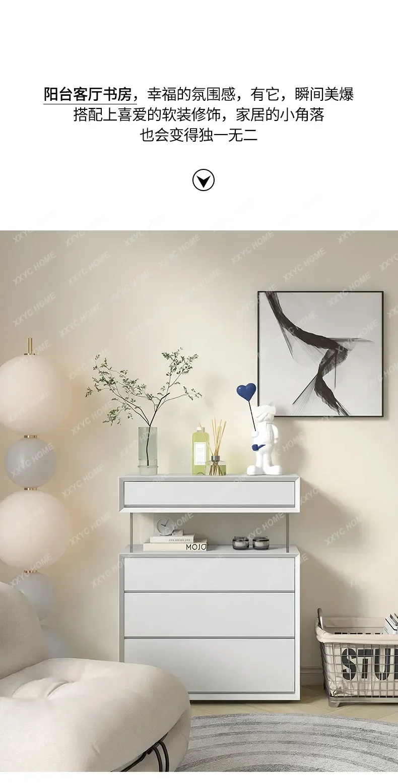 minimalist paint suspended four chest cabinet living room storage solid wood bedroom bedside cabinet