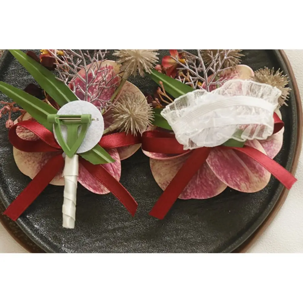 Butterfly Orchid Bridegroom-bride Corsage Fashionable Delicate Pearl Wrist Flower Artificial Flower Wedding Accessories - view 4
