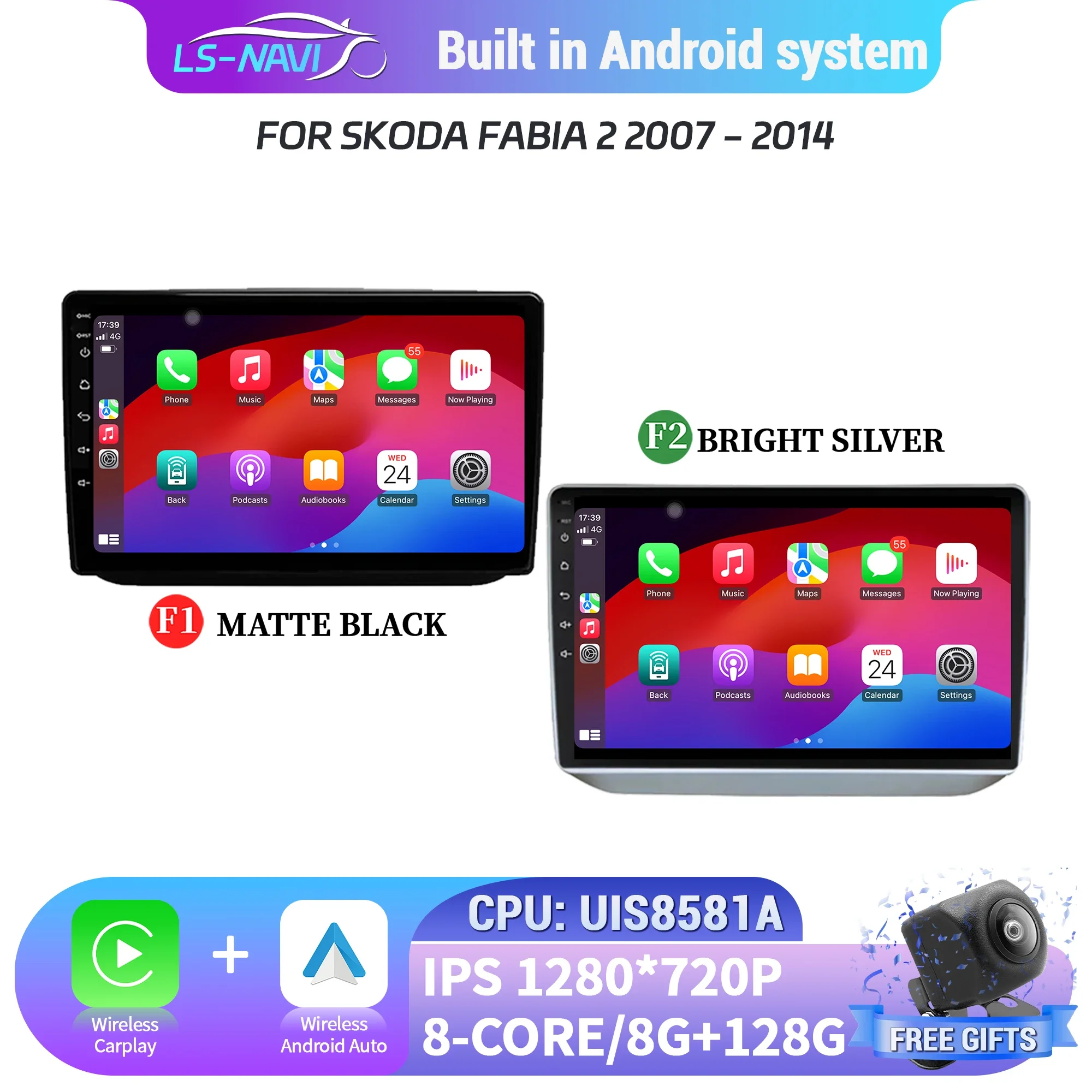 

Car Radio Multimedia For Skoda Fabia 2 2007-2014 4G GPS Wireless Bluetooth Carplay Android Auto Touch Screen Head Unit Stereo